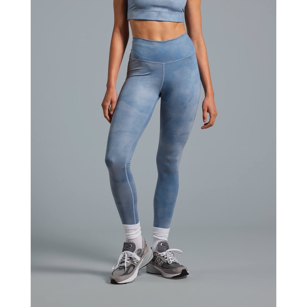 Municipal Sport Utility Gear Women Blue Cloud Wash High Waisted Leggings Size S